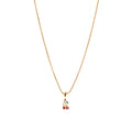 90's Cherry Aesthetic Necklace Charm on Extra Light Rope Chain
