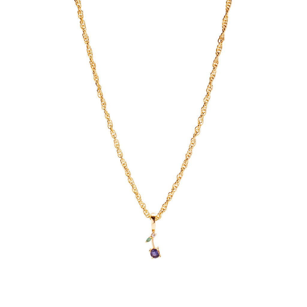 Blueberry Necklace Charm on Muse Twist Chain